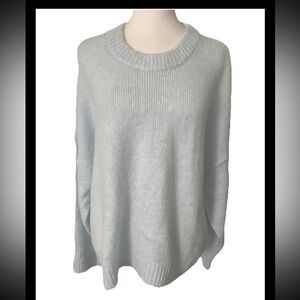 Abercrombie &Fitch Pullover Drop Shoulder Powder Blue Sweater XL  EUC
